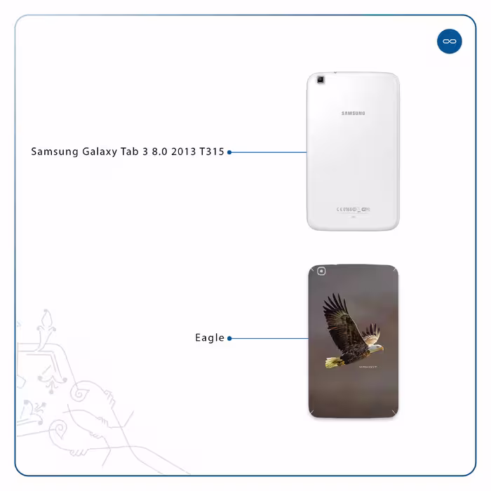 برچسب پوششی ماهوت مدل Eagle مناسب برای تبلت سامسونگ Galaxy Tab 3 8.0 2013 T315