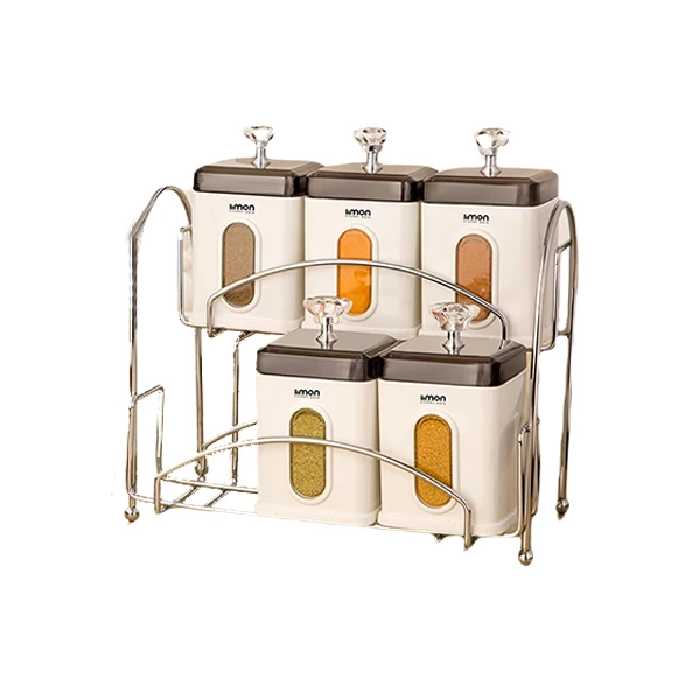 ست جا ادویه پایه دار لیمون