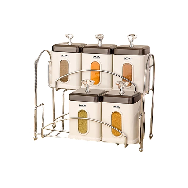 ست جا ادویه پایه دار لیمون