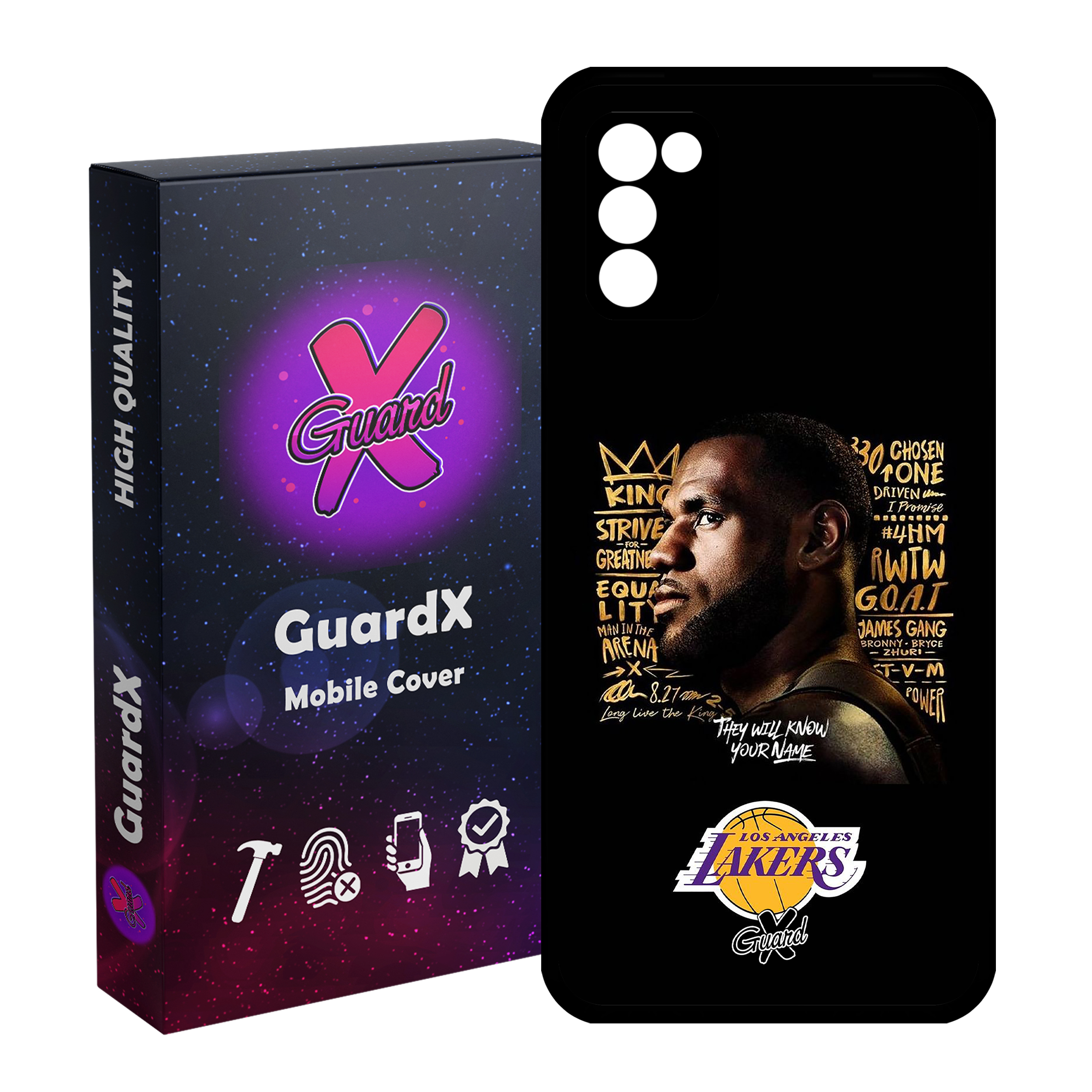 کاور گارد ایکس طرح Lebron James مدل Glass10120 مناسب برای گوشی موبایل سامسونگ Galaxy A03s