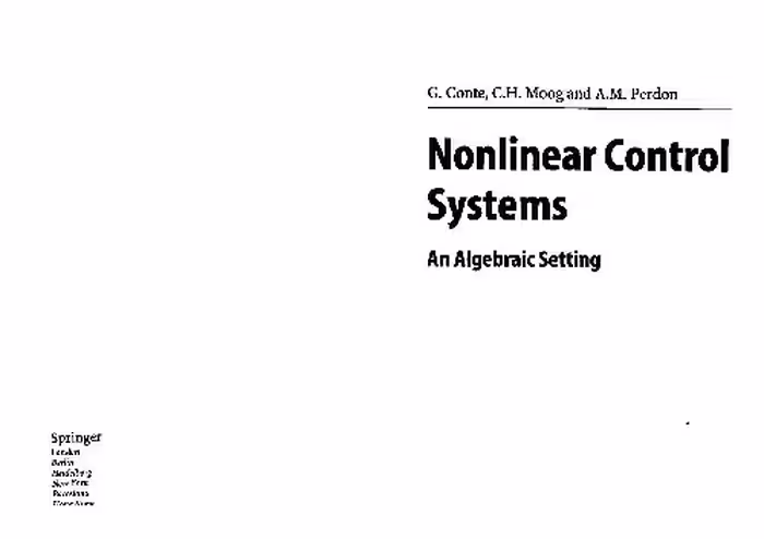 خرید و دانلود نسخه کامل کتاب Nonlinear Control Systems, An Algebraic Setting