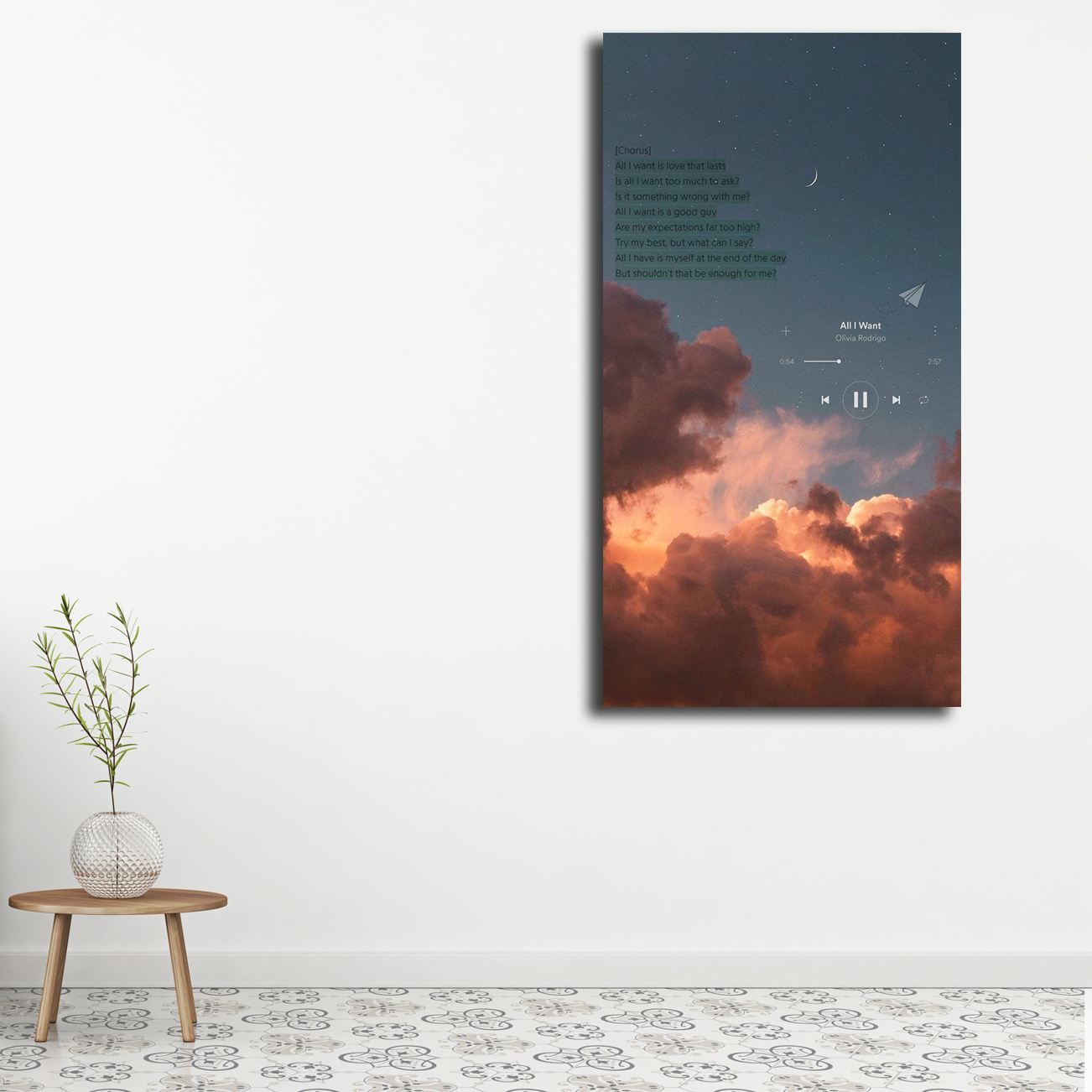 تابلو شاسی مدل kpop song lyrics کد 16