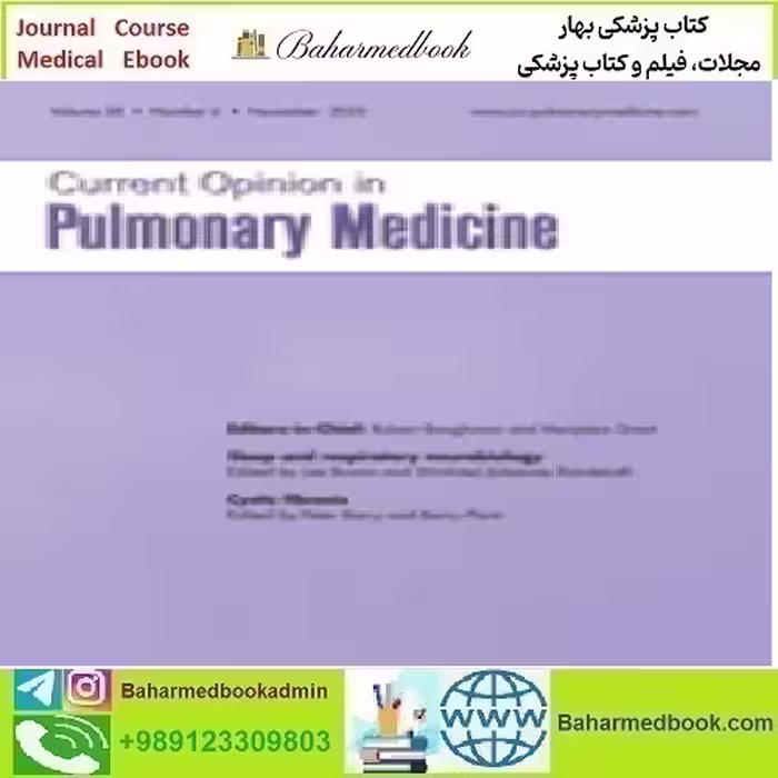 Current Opinion in Pulmonary Medicine Volume 28 1 to 6 202