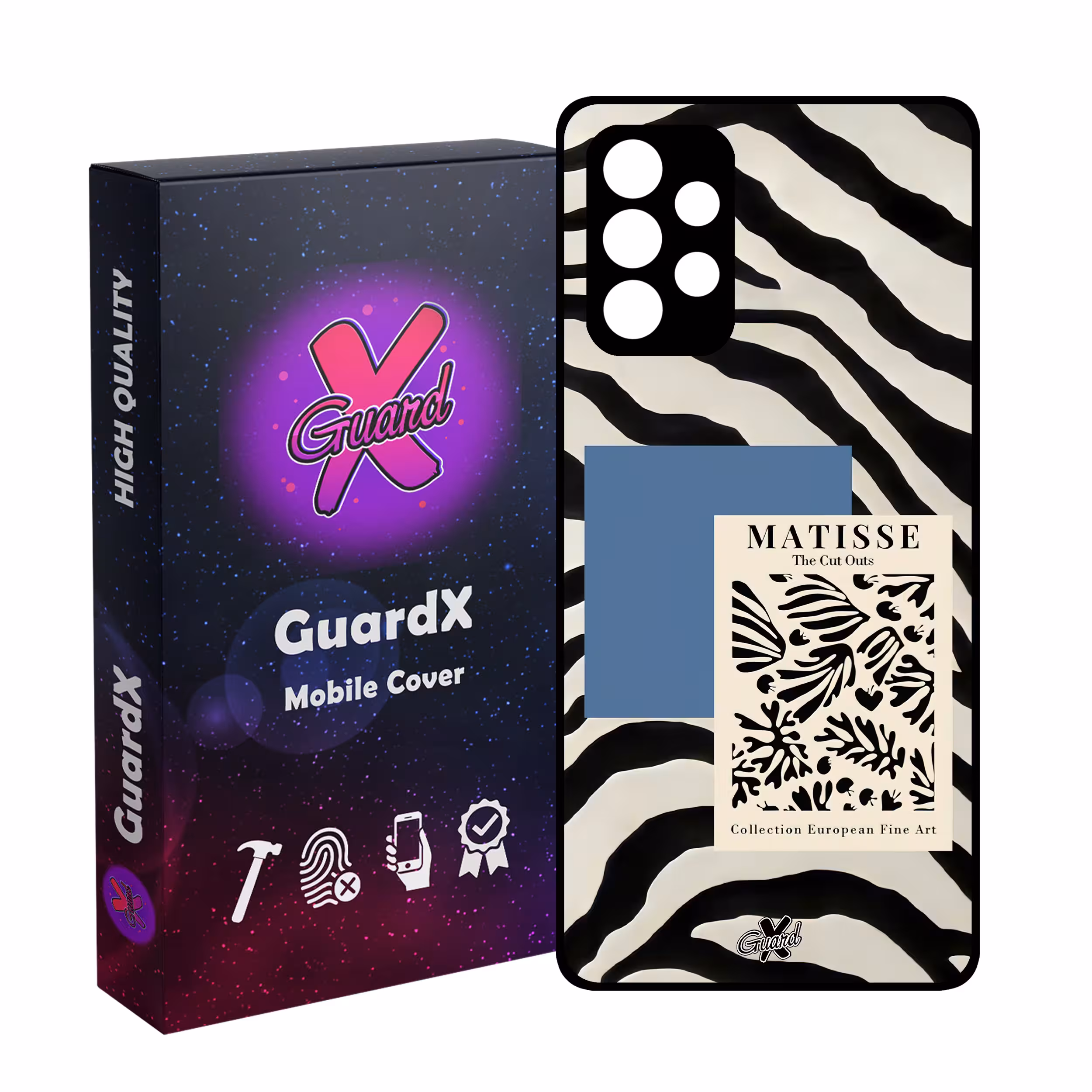 کاور گارد ایکس طرح Zebra مدل Glass10568 مناسب برای گوشی موبایل سامسونگ Galaxy A32 4G