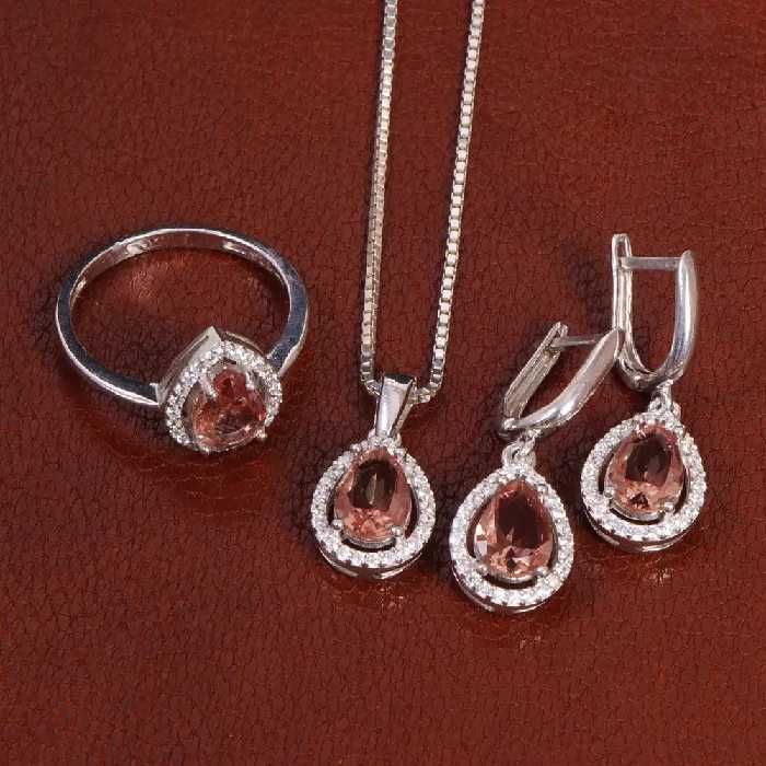 نیم ست الکساندریت زنانه کد 27944 - جواهری مشاهیر