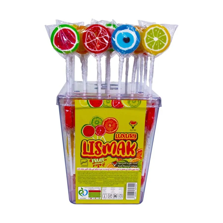 آبنبات چوبی با طعم میوه آدرین بسته 50 عددی