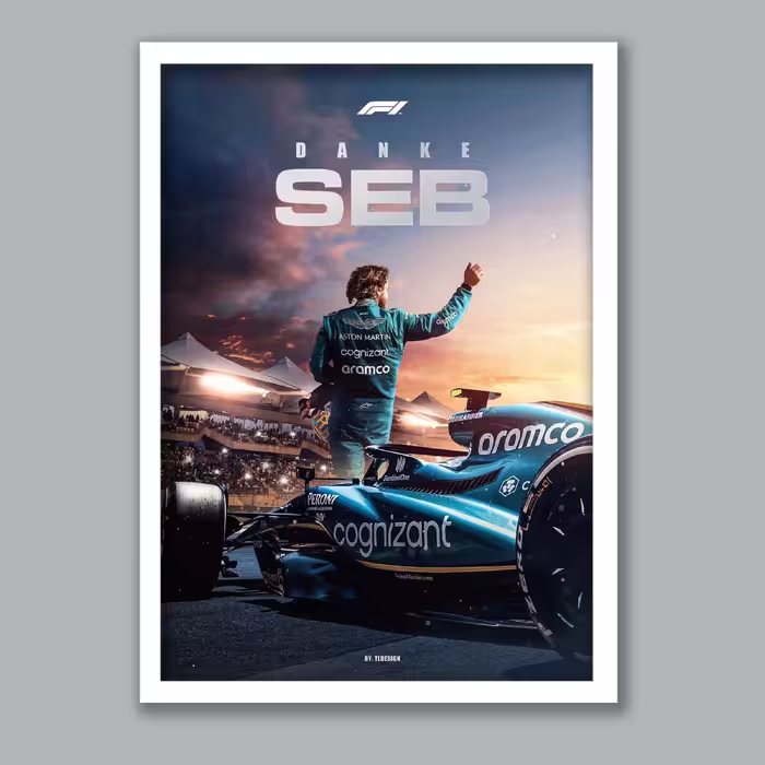 تابلو مدل فرمول یک سباستین وتل Sebastian Vettel کد LA-G10190