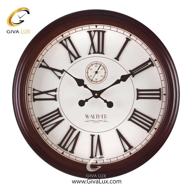 ساعت دیواری اورجینال والتر چوب قهوه ای| کد رفرنس 6029BR