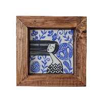 تابلو کاشی گلاک سبک آرت طرح دختر کد FT16