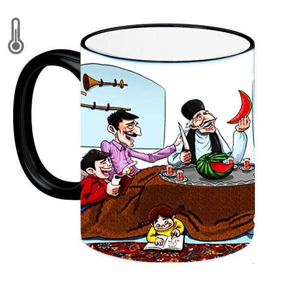  ماگ حرارتی طرح یلدا مبارک مدل سنتی