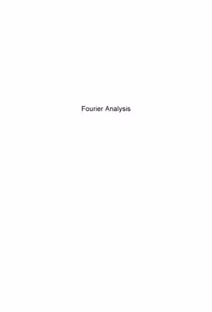 خرید و دانلود نسخه کامل کتاب Fourier Analysis