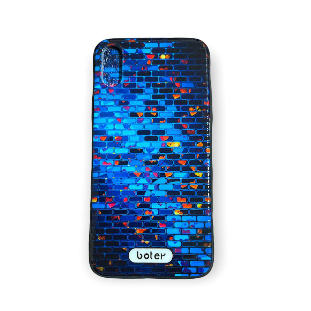 کاور طرح آجر رنگی مدل TARH8 مناسب برای گوشی موبایل اپل IPHONE XS MAX