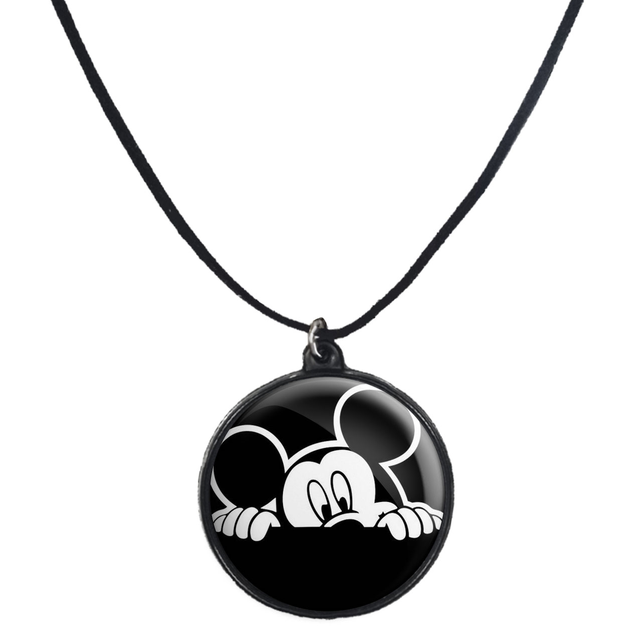 گردنبند پرمانه طرح میکی موس کد pmb.12932 مدل دو طرفه