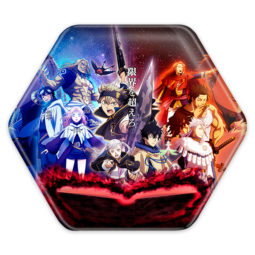 پیکسل خندالو طرح انیمه بلک کلاور Black Clover مدل شش ضلعی کد 11738