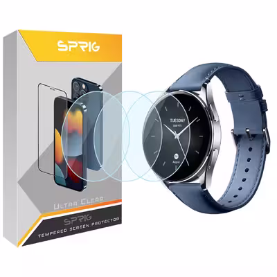 محافظ صفحه نمایش شیشه ای اسپریگ مدل SPG مناسب برای ساعت هوشمند شیائومی Watch S2 46mm بسته سه عددی