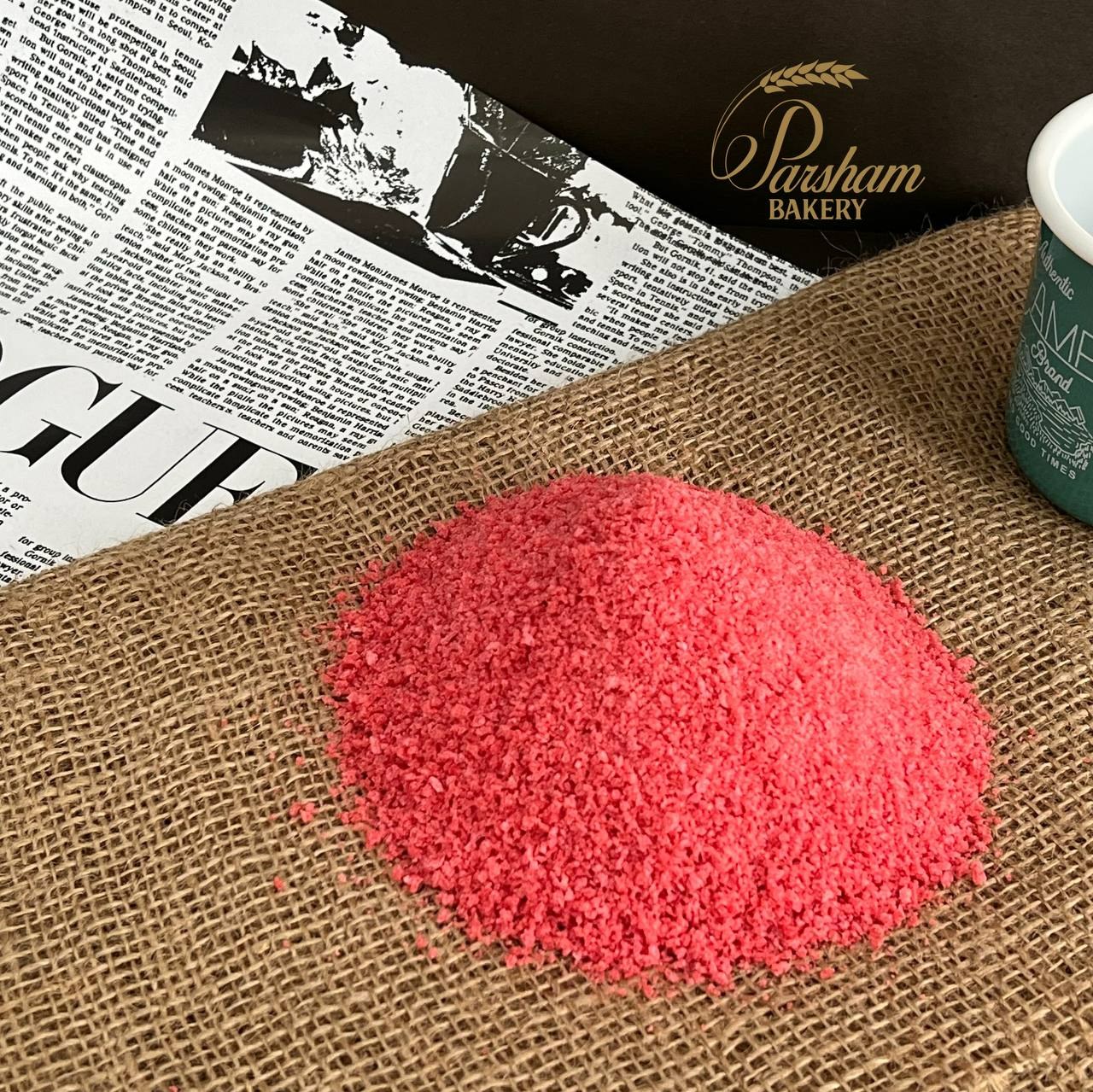 پودر سوخاری رنگی پرشام-رنگ صورتی- 500 گرم