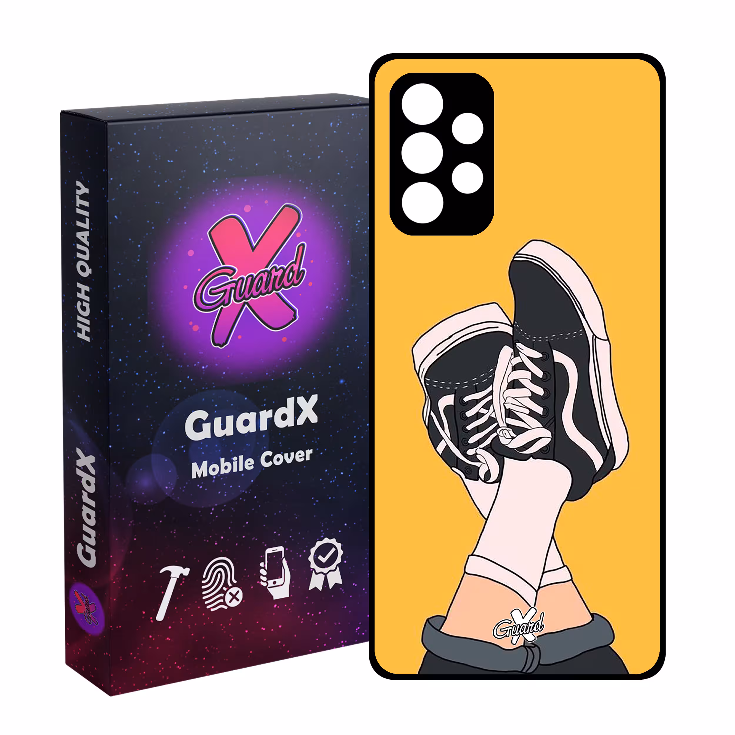 کاور گارد ایکس طرح Shoes مدل Glass10051 مناسب برای گوشی موبایل سامسونگ Galaxy A52