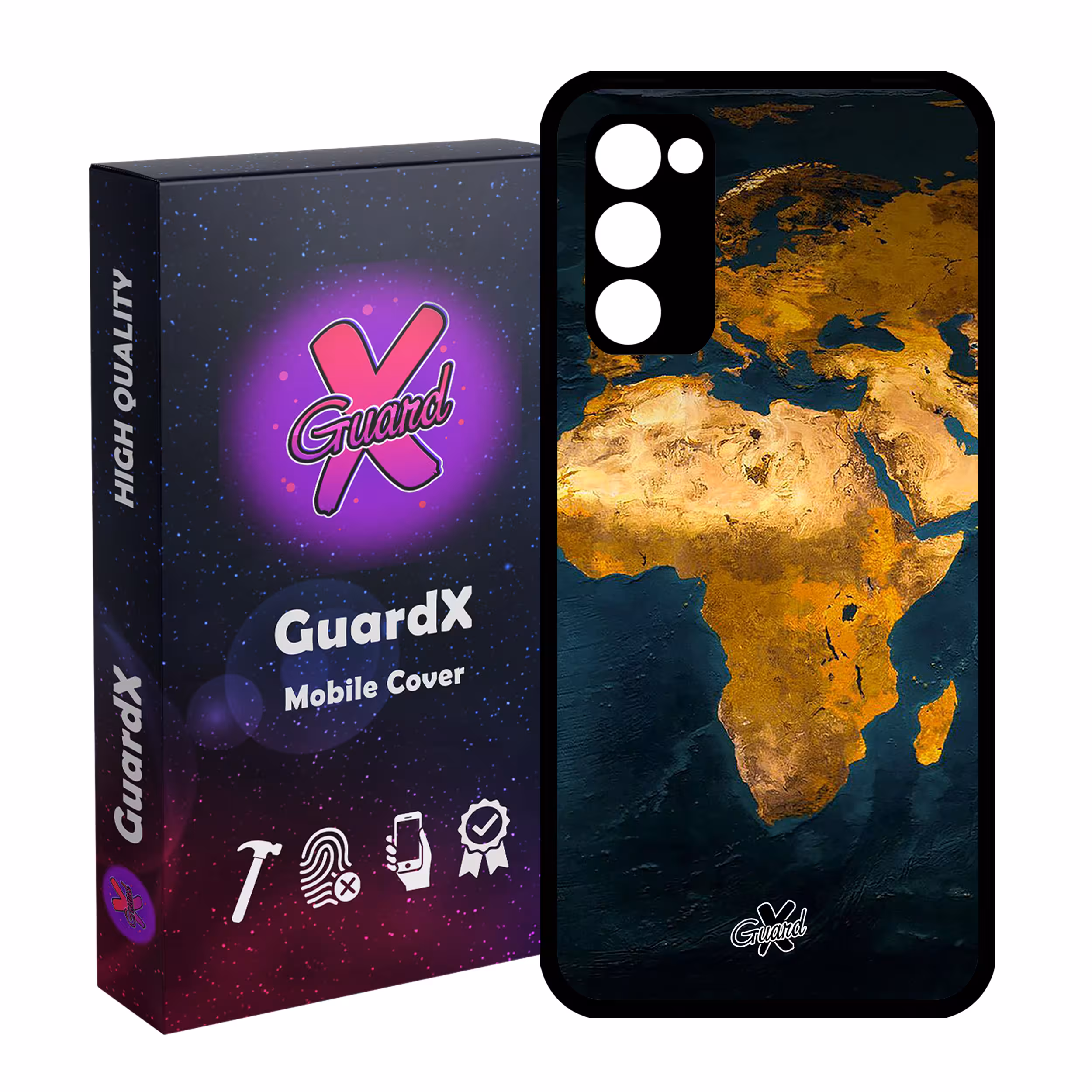 کاور گارد ایکس طرح Map مدل Glass10291 مناسب برای گوشی موبایل سامسونگ Galaxy S20 FE