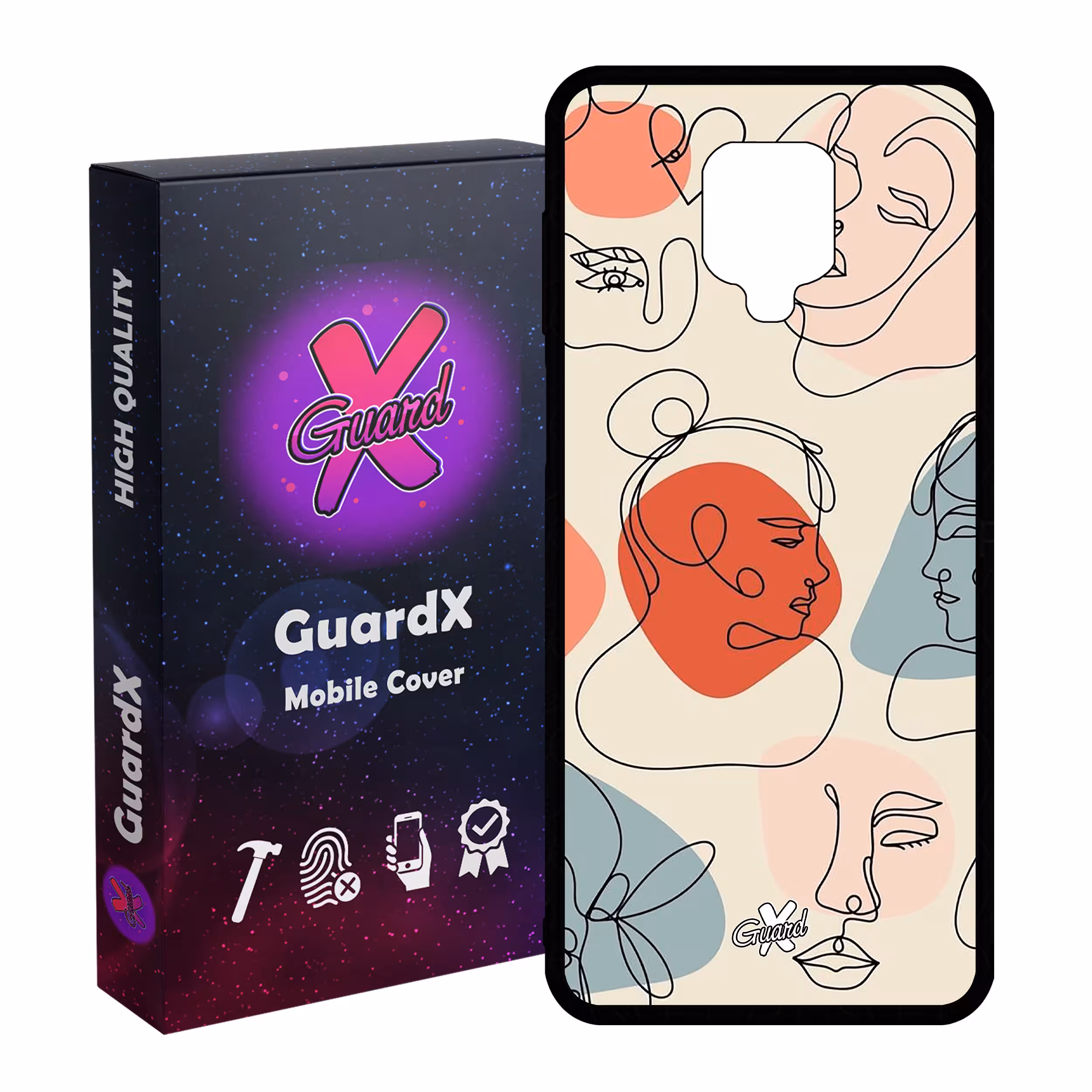 کاور گارد ایکس طرح دختر مدل Glass10363 مناسب برای گوشی موبایل شیائومی Redmi Note 9S / Note 9 Pro / Note 9 Pro Max