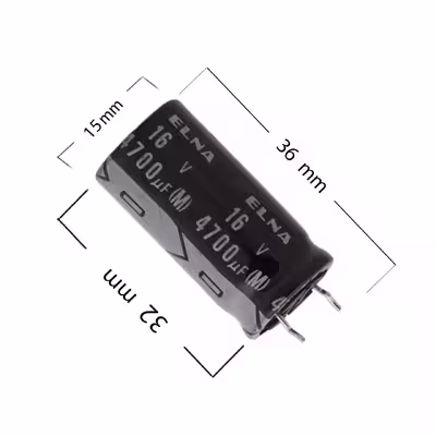 خازن الکترولیت 4700 میکرو فاراد کد 00042 بسته 10 عددی