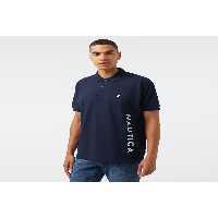 تی شرت یقه پولو آبی مردانه NAVY مناسب آستین کوتاه Nautica