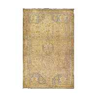 فرش قدیمی دستبافت سه و نیم متری طرح قشقایی مدل آنتیک شور کد 01011