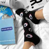 جوراب مچی طرح تخم چشم فری سایز نخ پنبه