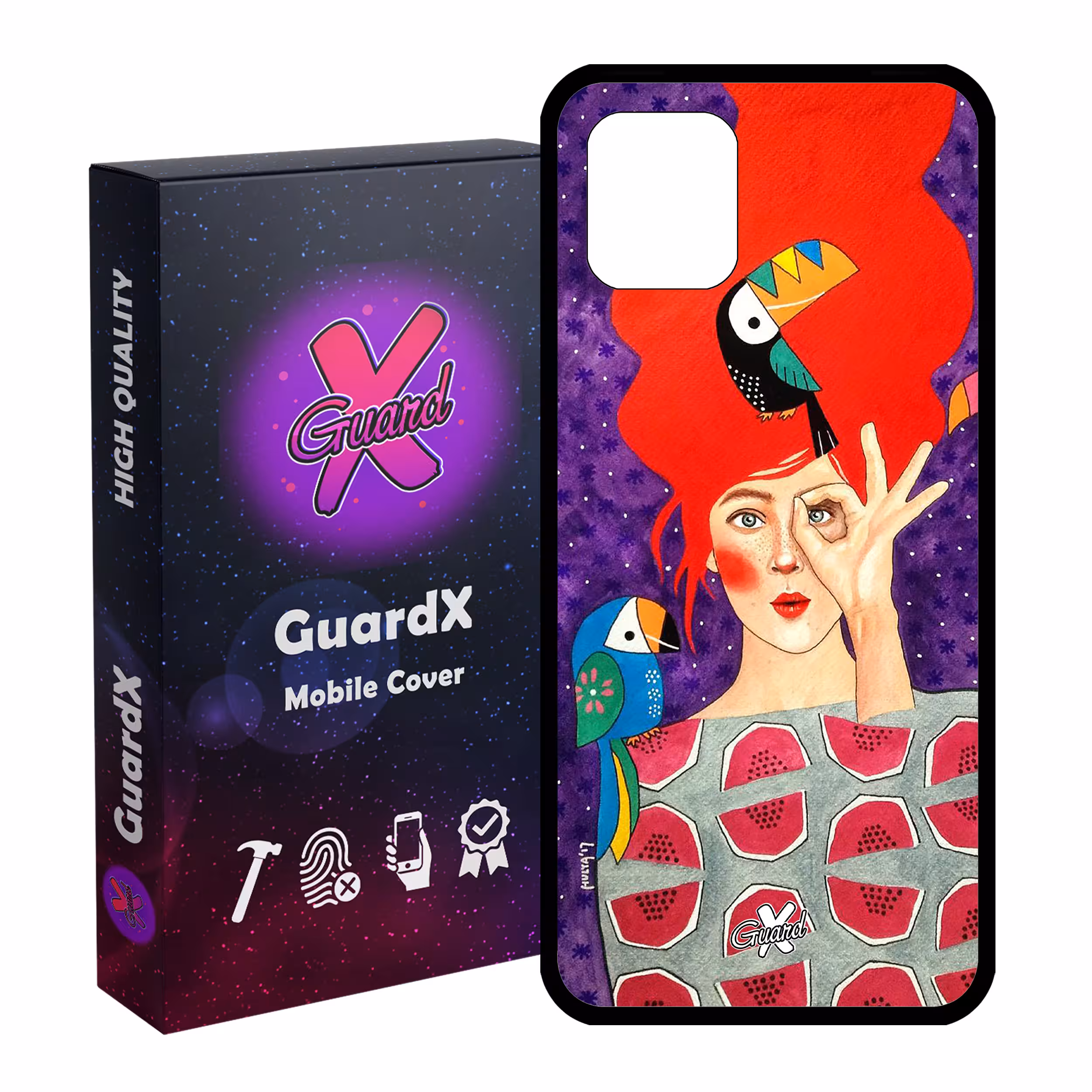 کاور گارد ایکس طرح Girl مدل Glass10153 مناسب برای گوشی موبایل سامسونگ Galaxy Note 10 Lite