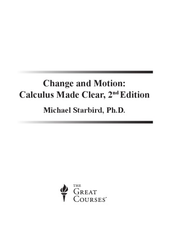 خرید و دانلود نسخه کامل کتاب Change and Motion: Calculus Made Clear, 2nd Edition