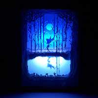 چراغ خواب مدل نایت باکس سه بعدی طرح شب مهتابی کد SD42