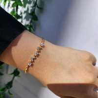 دستبند قلبی جواهری کد 147