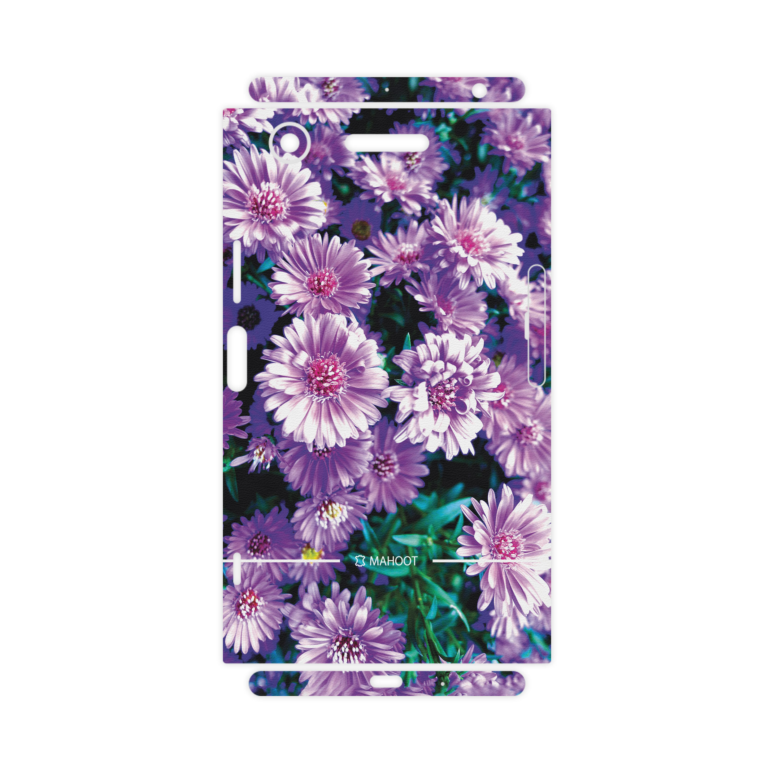 برچسب پوششی ماهوت مدل Purple-Flower-FullSkin مناسب برای گوشی موبایل سونی Xperia XZ1