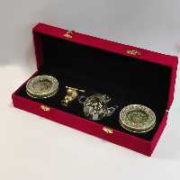 ظرف زعفران کادویی مناسب 10 گرم زعفران به همراه هاون و قوری 2106