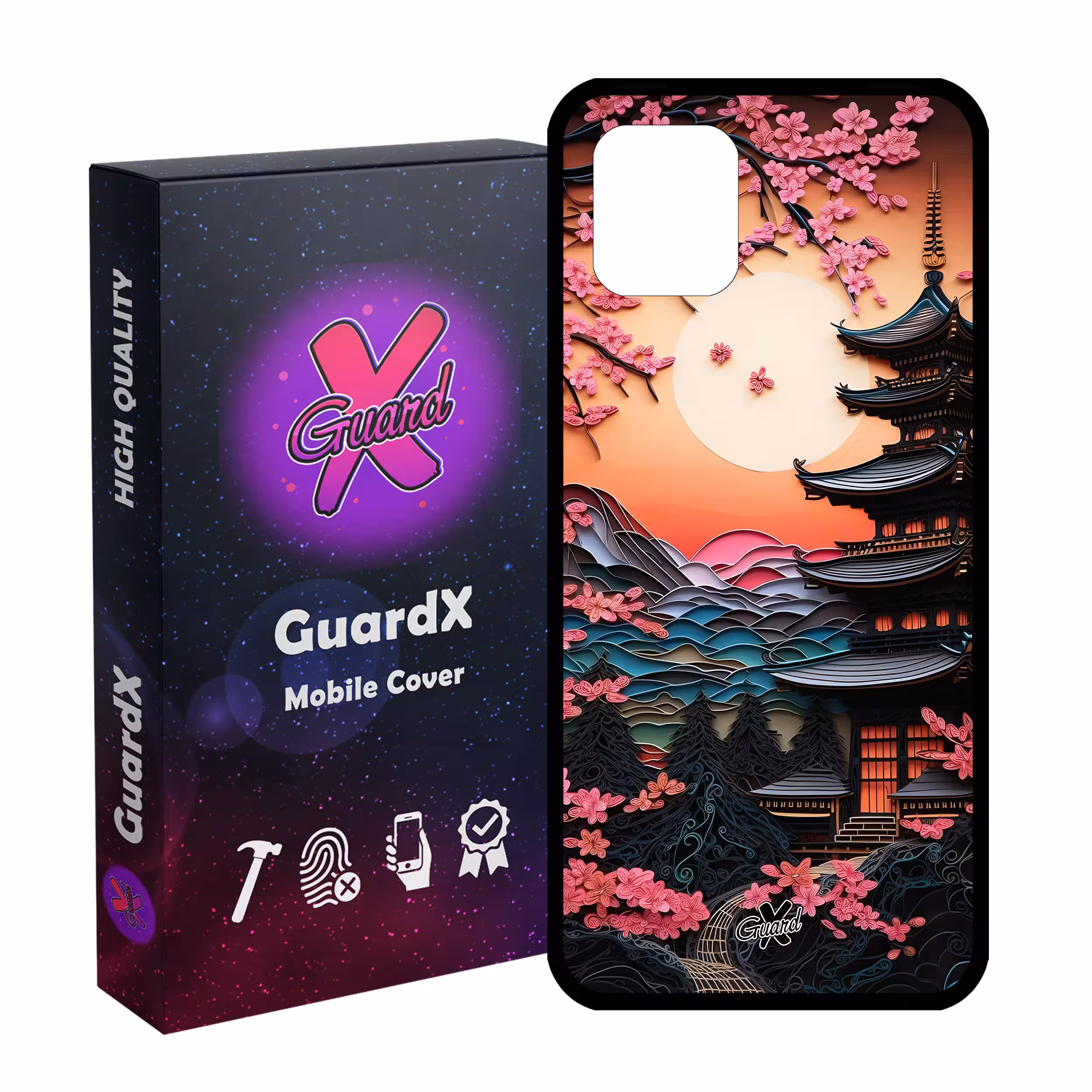 کاور گارد ایکس طرح معبد ژاپن مدل Glass10582 مناسب برای گوشی موبایل سامسونگ Galaxy Note 10 Lite / A81