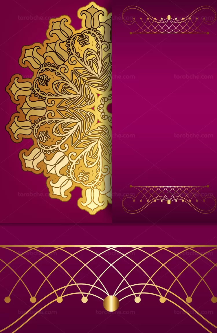 وکتور بکگراند گل و بوته سنتی | گرافیک با طعم تربچه