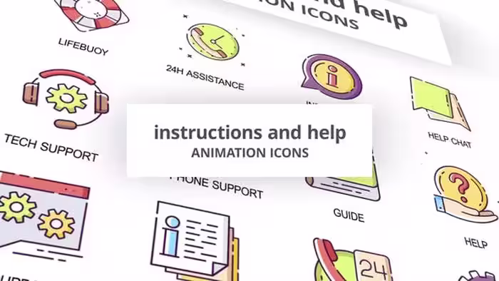 دانلود مجموعه آیکن متحرک Instructions &amp; Help