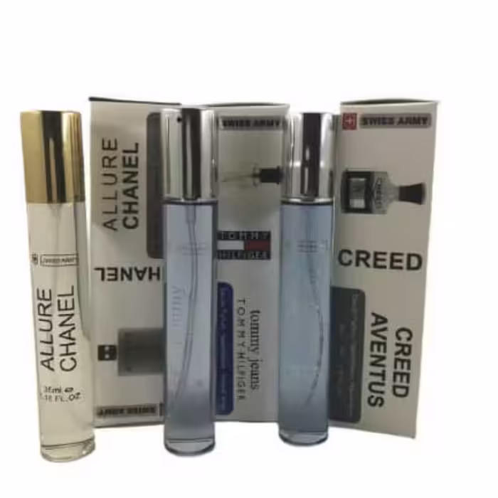 عطر جیبی مردانه سوئیس آرمی مدل 001 حجم 35 میلی لیتر مجموعه 3 عددی
