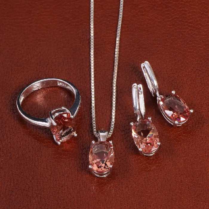 نیم ست الکساندریت زنانه کد 27943 - جواهری مشاهیر