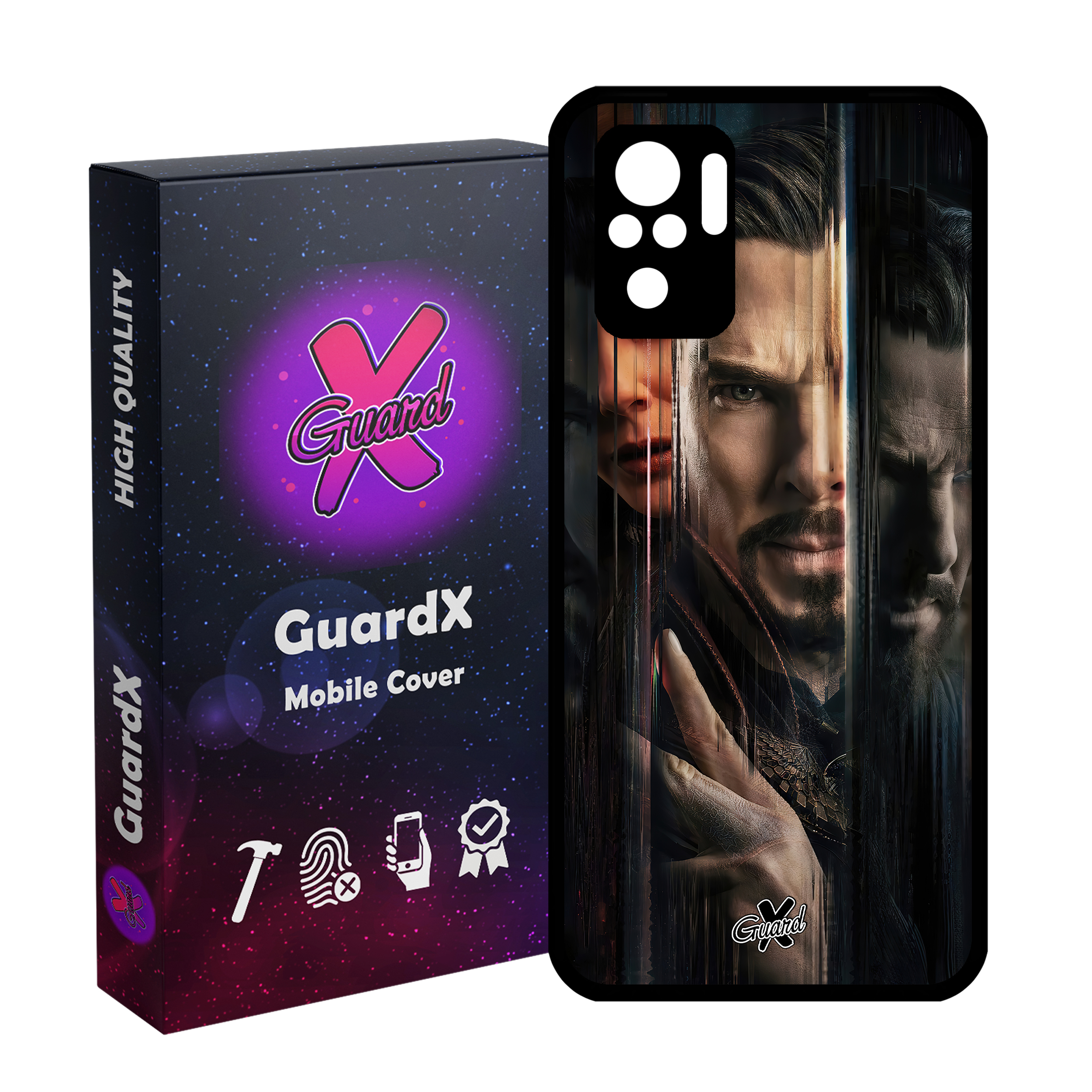 کاور گارد ایکس طرح دکتر استرنج مدل Glass10485 مناسب برای گوشی موبایل شیائومی Redmi Note 10 4G/Redmi Note 10S