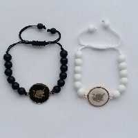 دستبند مدل ماه تولد مرداد و مرداد F62 مجموعه 2 عددی