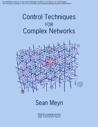 خرید و دانلود نسخه کامل کتاب Control techniques for complex networks