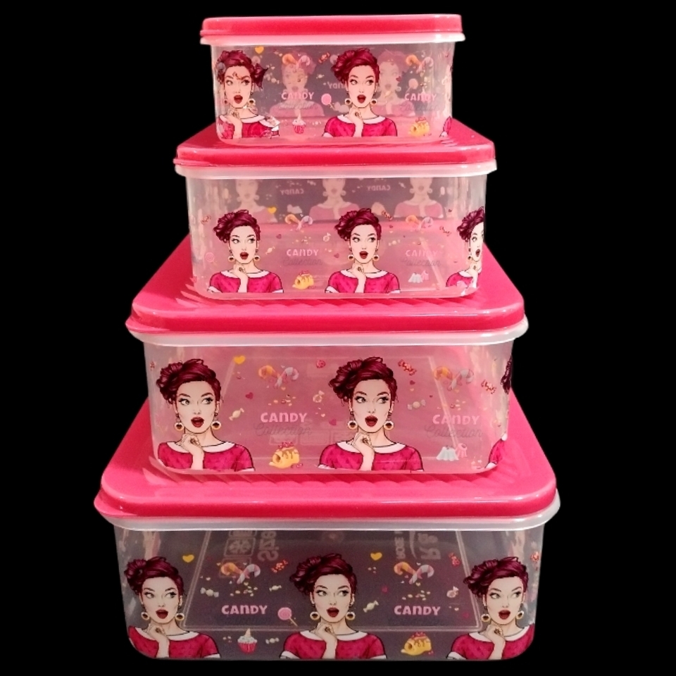 ظرف نگهدارنده مدل E8111 مجموعه 4 عددی 