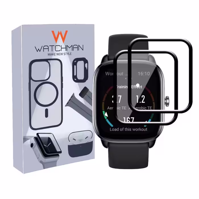 محافظ صفحه نمایش نانو واچ من مدل pmma-WM مناسب برای ساعت هوشمند شیائومی Bip3 / Bip3 pro بسته دو عددی | کالا برتری
