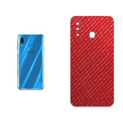 برچسب پوششی ماهوت مدل Red-Fiber مناسب برای گوشی موبایل سامسونگ Galaxy M30