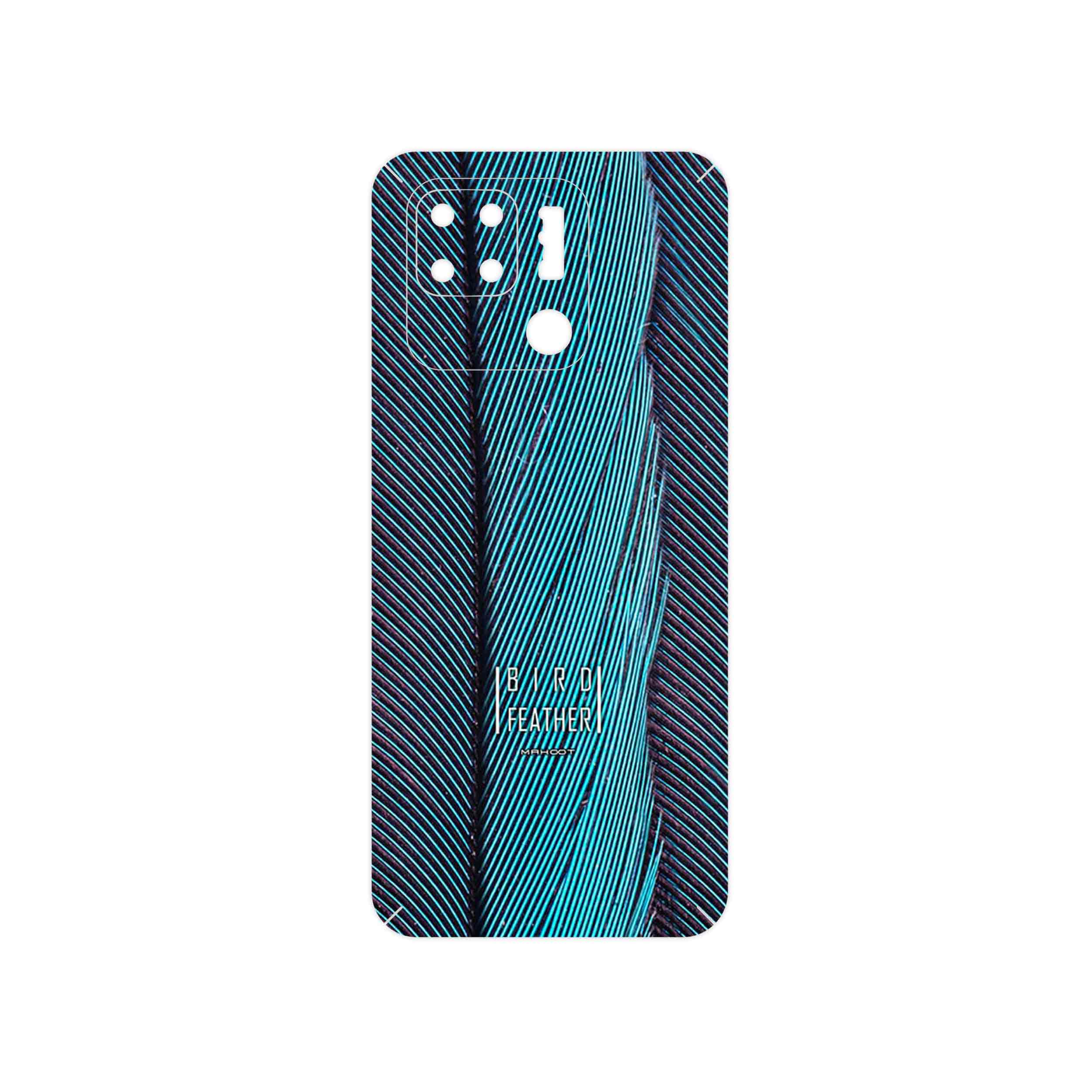 برچسب پوششی ماهوت مدل Turquoise feathers مناسب برای گوشی موبایل شیائومی Redmi 10C