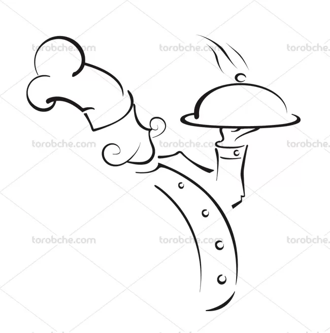 وکتور لوگوی مرد سرآشپز | گرافیک با طعم تربچه