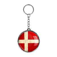 جاکلیدی خندالو طرح پرچم دانمارک مدل دوطرفه کد 2065820667 