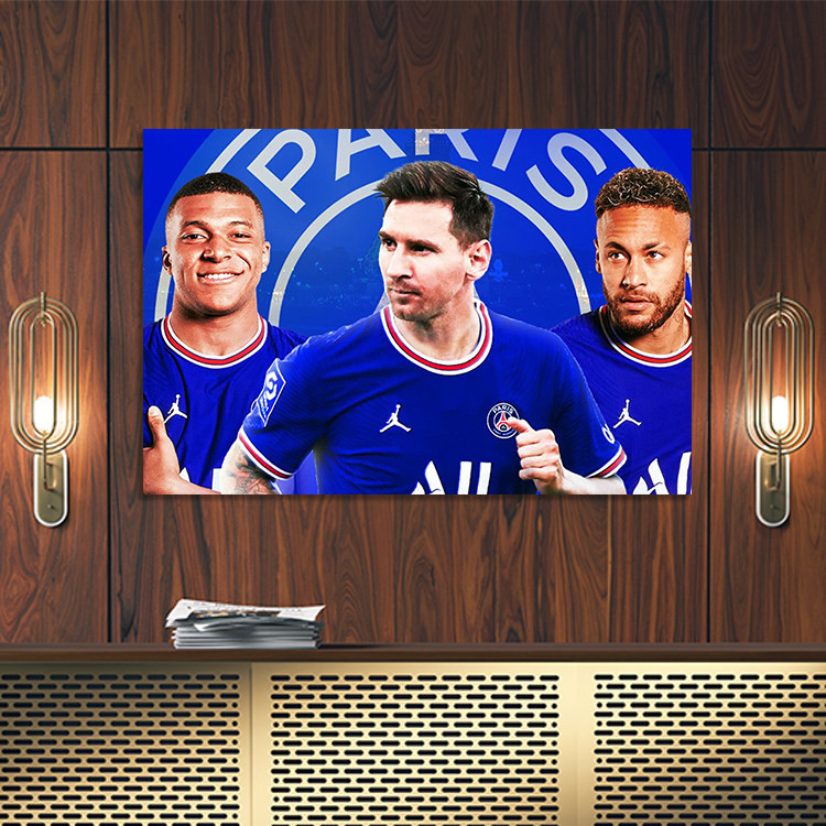 تابلو شاسی دنیای قاب مدل لیونل مسی طرح فوتبال | دنیای قاب