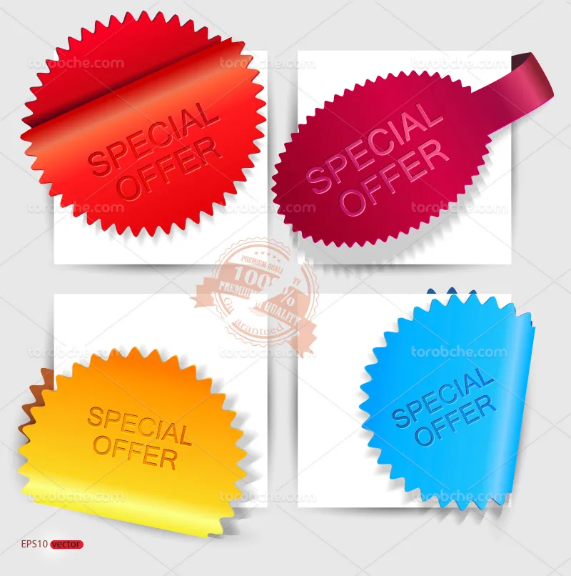 وکتور لیبل انتزاعی | گرافیک با طعم تربچه