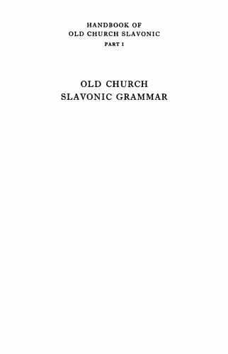 خرید و دانلود نسخه کامل کتاب Handbook of Old Church Slavonic, Part I and Part II